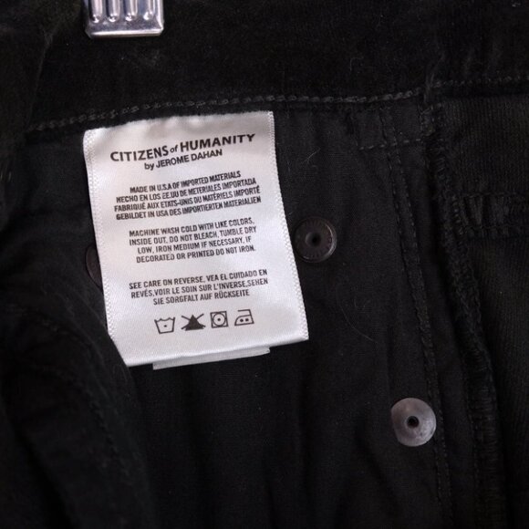 Citizens Of Humanity Cara High Rise Cigarette Ankle Green Velvet 24 - Picture 10 of 12